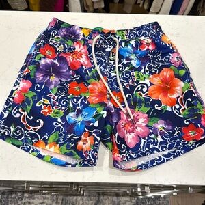 Floral Polo Swim Trunks